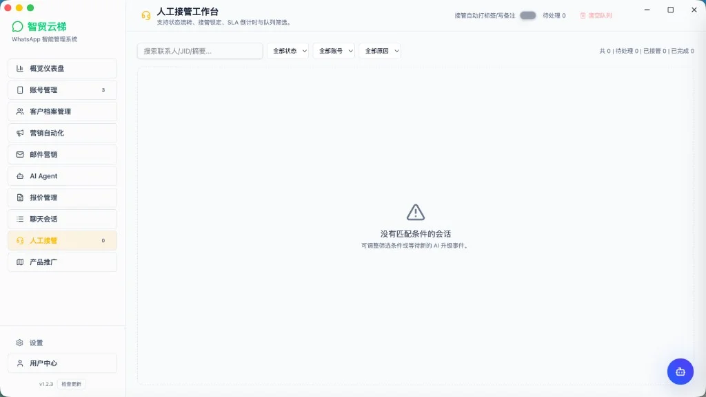 人工接管队列